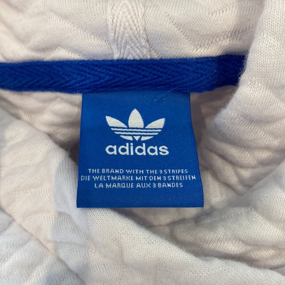 ADIDAS trefoil chevron texture Hoodie Large - Picture 10 of 14